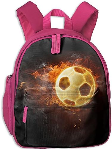 Fire Football 3D Printed Student Schoolbags Portable Bookbag School Bags Backpack For Youth Girl Boy Pink