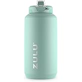 ZULU Goals Vacuum Insulated Large Capacity Stainless Steel Water Bottle | Reusable Jug Thermoses with Carry Handle | Leak-Proof Lid | Perfect for Travel, Workout, Gym, Hiking, Camping | 64oz, 101oz