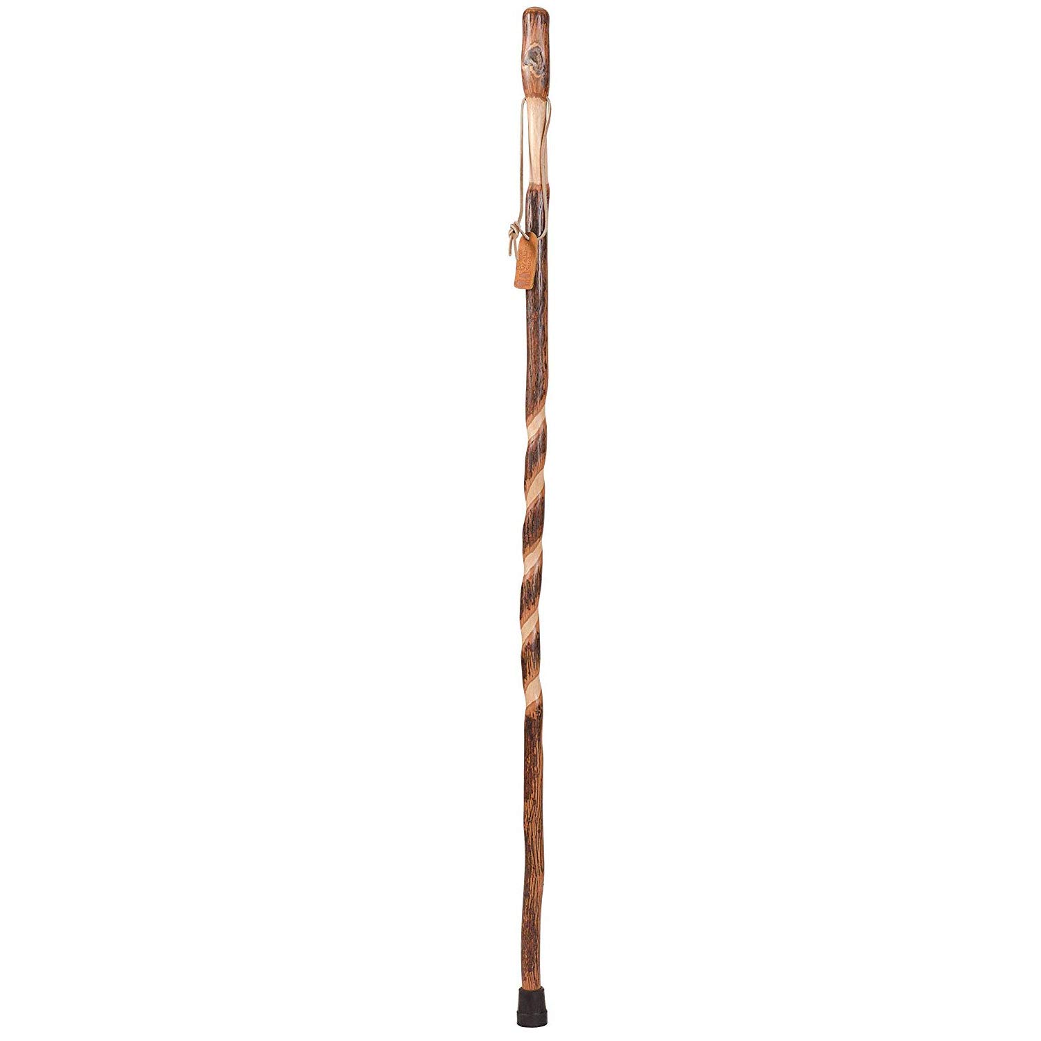 Trekking Pole Hiking Stick for Men and Women Handcrafted of Lightweight Wood and made in the USA,  Hickory,  58 Inches