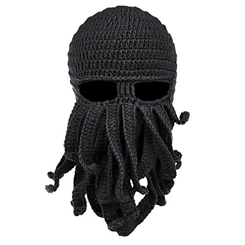 Vbiger beard hat beanie hat knit hat winter warm octopu…