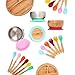 Avanchy Toddler Baby Plates Divided Bamboo, Suction for Babies Kids Toddler Food with Silicone Spoon for Feeding, Yellow