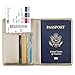 GDTK Leather Passport Holder Cover Case RFID Blocking Travel Wallet (Gold)