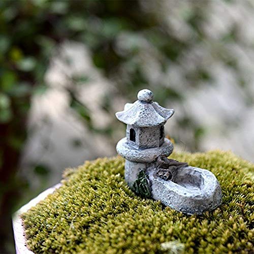 Glumes Miniature Plant Pots Bonsai Craft Micro Landscape Fairy Garden Kits Figurines for Miniatures Ornaments Fairies Gardens House Terrarium Kit Dollhouse Supplies DIY Outdoor Decorations