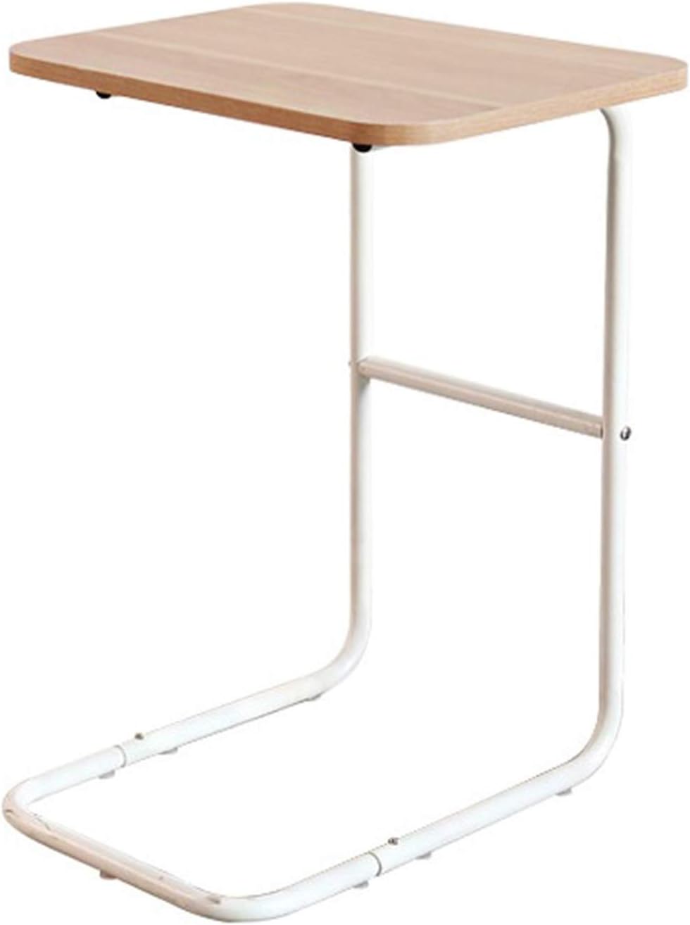 Jovely Industrial Modern Side Table, C Shaped End Table for Coffee Tray, Snack, Mobile. Slides into Sofa and Bed for Small Spaces, Sturdy & Easy Assembly. Wood Accent Furniture with Metal Frame.