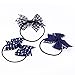 KOONY Baby Girls Hair Bow Elastic Ties Ponytail Holders Hair Bands 16pc (Navy)