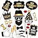 PartyGraphix Retirement Photo Booth Props - European Made Black & Gold Decorations Kit - 34 Pieces