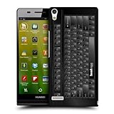 Head Case Designs PC Keyboard Keys Protective Snap-on Hard Back Case Cover for Huawei Ascend P6