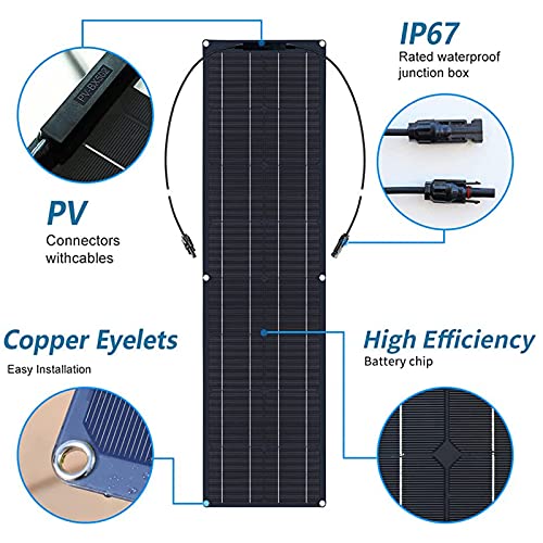 XLBTYNFD 400 Watt Flexible Solar Panel Module kit ：2pcs 200W Mono Bendable Portable Solar