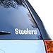 Football Fanatics NFL Pittsburgh Steelers 5'' x 6'' Silver Window Graphic Decal