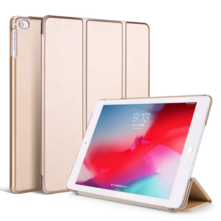 DV Ultra Slim Smart Case Cover for iPad 9.7 (Air, Air 2 2017, 2018), Translucent Back, Auto Sleep&Wake (Gold) — image 1