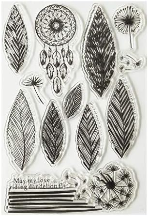 Horoshop Feather Silicone Clear Seal Stamp DIY Scrapbooking Embossing Photo Album Decorative Paper Card Craft Art Handmade Gift