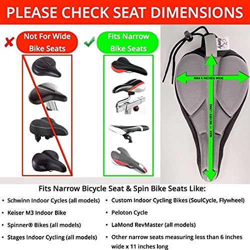 Komfy Machine Wash and Dry Bike Seat Cushion Cover for Women and Men
