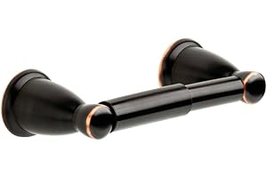 Franklin Brass Kinla (1-Pack) Toilet Paper Holder Oil Rubbed Bronze Tissue Roll Holder for Bathroom Organization and Storage Spring-Loaded Toilet Tissue Holder Wall Bathroom Accessories KIN50-OB1