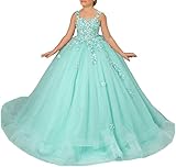 Tulle Flower Girl Dress for Wedding Lace Applique