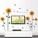 EMIRACLEZE Christmas Gift Hot Sale Beautiful Sunflower Floral Removable Mural Wall Stickers Wall Decal for Window Decor Living Room Home Decor