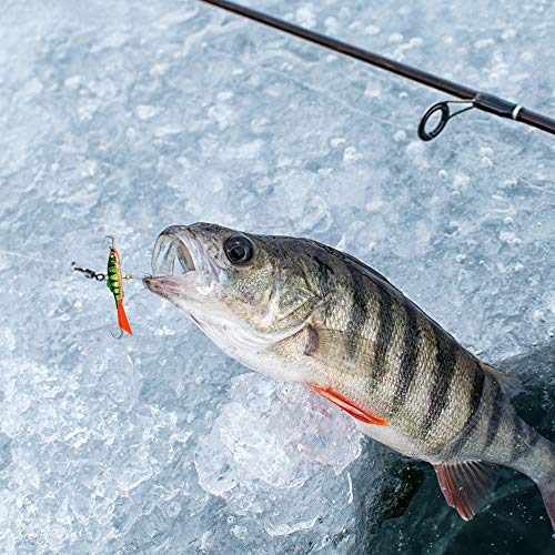 Goture Ice Fishing Jig Set Ice Fishing Lures for Panfish Crappie Sunfish Perch Walleye Pike