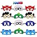 Cartoon Heros Felt Masks 12 pcs Party Supplies Cosplay Character Mask Party Favors for Kids Boys or Girls