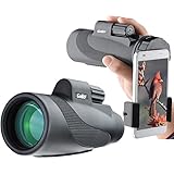 Gosky Titan 12X50 High Power Prism Monocular and Quick Smartphone Holder - Waterproof Fog- proof Shockproof Scope -BAK4 Prism FMC for Bird Watching Hunting Camping Travelling Wildlife Secenery
