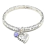 All About Love Charm Bracelet, 'Sisters' - This Stretchy Bangle Bracelet Is The Perfect Gift Making Anyone Feel Special And Loved