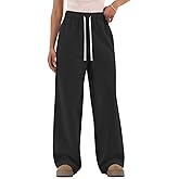HeSaYep Women's Fleece Lined Sweatpants 2025 Winter Thermal Wide Leg Cotton Baggy Sweat Pants with Pockets