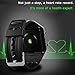 LUOOV Big Black Waterproof Heart Rate Smart Activity Tracker for Android and IOS