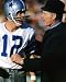 ROGER STAUBACH & TOM LANDRY DALLAS COWBOYS 8X10 SPORTS ACTION PHOTO (I)