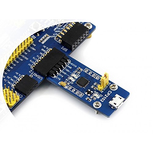 Waveshare CP2102 USB UART Board (micro) CP2102 USB to UART Module USB Micro Connector Features the Single-chip USB to UART Bridge CP2102 onboard Supports Mac, Linux, Android, WinCE, Windows 7/8/8.1