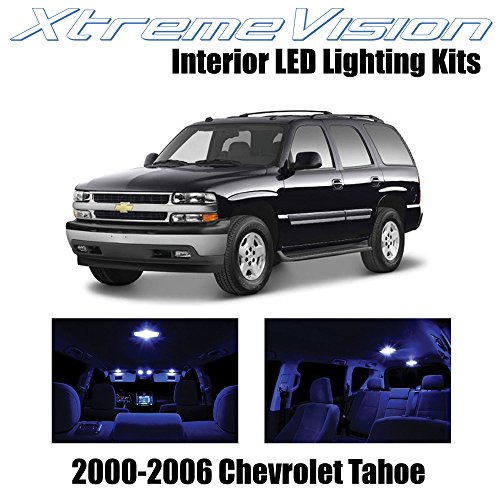 XtremeVision Chevy Tahoe 2000-2006 (18 Pieces) Blue Premium Interior LED Kit Package + Installation Tool