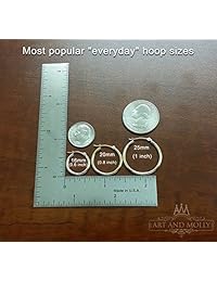 Pendientes de aro de oro de 14 quilates, diámetro de 0.6 in.