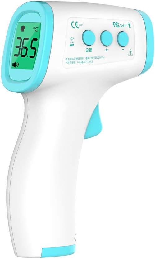 RoxTop Digital Infrared IR Thermometer Forehead Temperature Gun Non Contact Child Thermometer -32-42.9 ° C Thermometer for Baby, Kids and Adults (Included Battery) (White)