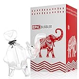 Water Hand Glass Elephant Device 5 inch Clear with a Removable Downstem