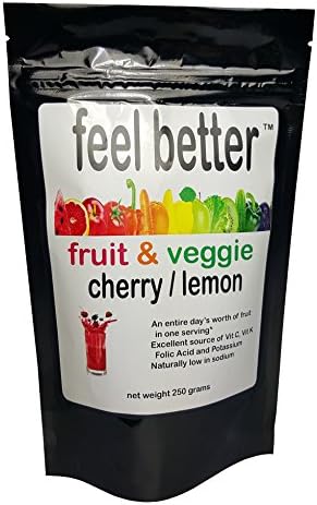Fruit and Vegetable Powder 250 grams (8.82 oz) Powder Nutritional Drink (Cherry/Lemon Flavor)