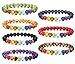 Besteel 7 Pcs Natural Stone Chakras Bracelet for Men Women Crystal Healing Yoga Bead Bracelet Adjustable