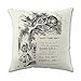 Vintage Home Decorative Pillow Cover Square 18 x 18 Inches for Bedroom, Car and Outdoor