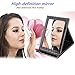 inforest Folding Travel Vanity Mirror with Desktop Standing Makeup Mirror for Cosmetics Personal Beauty Portable Mirrors