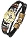 Hamoery Punk Alloy Leather Bracelet For Men Constellation Braided Rope Bracelet Bangle Wristband(Sagittarius)