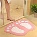 Jian Ya Na Non Slip Bath Toilet Mat Cute Big Feet Bathroom Shower Rugs Shaggy Carpet Absorbent Doormat Floor Mat Living Room Sofa Cushion Foot Pad Rug(19