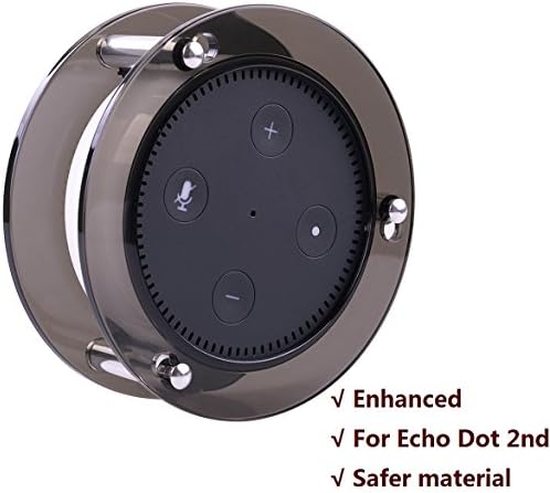 [Black Friday Deal]Echo Dot Holder - Wall Mount Stand Holder by OnForward- Aluminum Stand, Enhanced Base, Protect and Stabilize Echo Dot 2nd Generation - Black