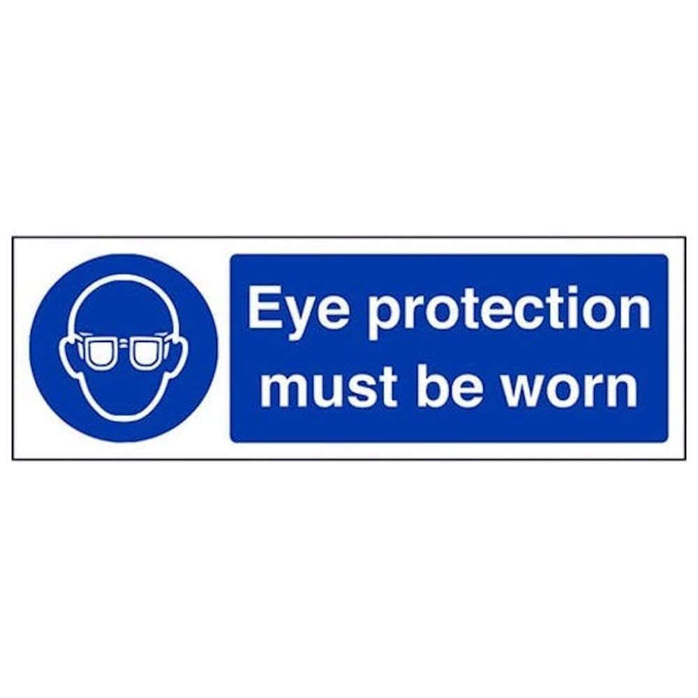 V Safety Eco Friendly Mandatory PPE - Eye Protection Must Be Worn - 300 X 100mm