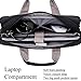 BRINCH Laptop Bag Oxford Fabric Portable Notebook Messenger Bag Shoulder Briefcase Handbag Travel Carrying Sleeve Case w/Shoulder and Luggage Strap for Men Women Compatible 17-17.3 Inch Laptop, Black