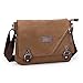 ibagbar Canvas Messenger Bag Shoulder Bag Laptop Bag Computer Bag Satchel Bag Bookbag School Bag Working Bag for Men and Women