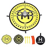 32 Inch Waterproof Collapsible Foldable Drone Landing Pad for DJI Tello Mavic 2 Zoom Mavic 2 Pro, Mavic Air Pro Platinum Phantom 3 4 Spark Accessories High Contrast