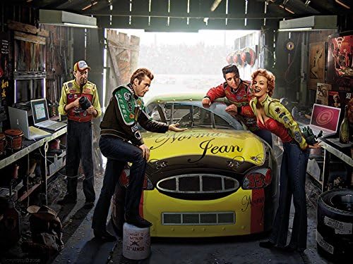Chris Consani "Eternal Speedway Digital" Canvas Print, Cotton, Multi-Colour, 3.20 x 60.00 x 80.00 cm
