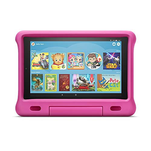 Fire HD 10 Kids Tablet 32GB Pink with Poptime (Ages 8-15) Bluetooth Headset