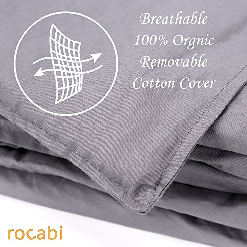 rocabi Weighted Blanket for Adults Queen Size Luxury Set (25 lbs, 60