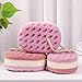 KECUCO 3 Pack Soft Bath Sponge for Women, Men, Kids, 100% Fiber Sponge Gentle & Soothing Body Sponge, Colourful & Extra Large Size with Fine, Soft, Rich Foam (Children)