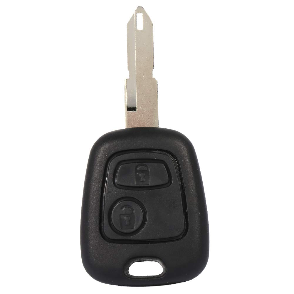 Car 2 Buttons Uncut Key Fob Case, Fydun Key Shell 2 Buttons Uncut Blank Blade Remote Auto Car Key Fob Shell Case Replacement for 206