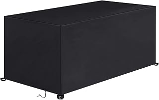 IREGRO Gartenmöbel Abdeckung, Abdeckplane für Gartenmöbel, Wasserdicht, Winddicht, UV-Beständiges Möbelabdeckung, Premium 420D Oxford Schutzhülle Abdeckhaube für Gartentisch Sitzgruppe (125x63x74cm)