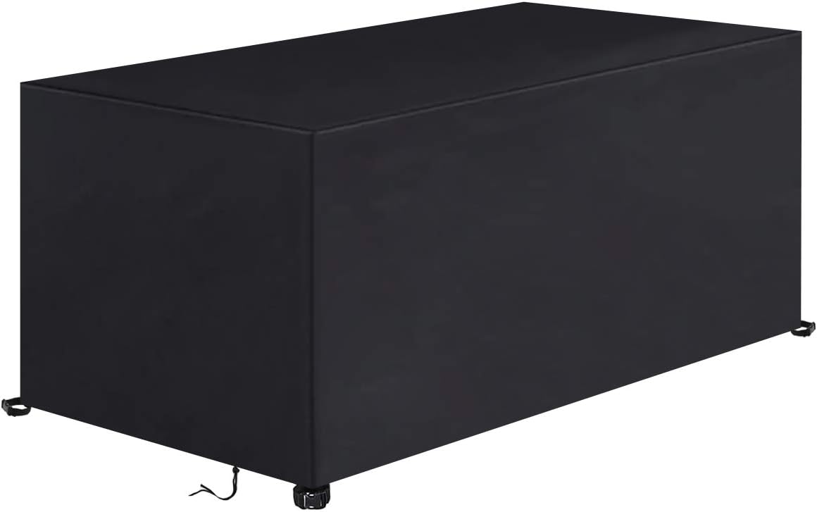 IREGRO Gartenmöbel Abdeckung, Abdeckplane für Gartenmöbel, Wasserdicht, Winddicht, UV-Beständiges Möbelabdeckung, Premium 420D Oxford Schutzhülle Abdeckhaube für Gartentisch Sitzgruppe (125x63x74cm)