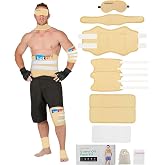 MQFORU 10 Pcs Castor Oil Pack Wrap, Plus Size Castor Oil Pack for Men Women, XL Reusable Castor Oil Wrap Kit for Eyes Neck Stomach Waist Knees Legs Feet, Mixed Fibre Fabrics, Flannel Cotton